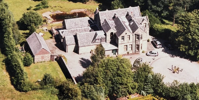 aerial photograph of IDEAS Redding House Falkirk