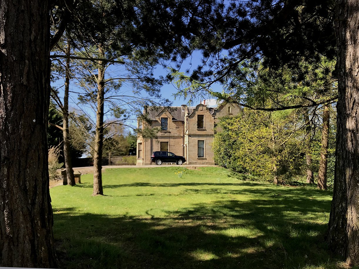 looking towards Redding House from the woods