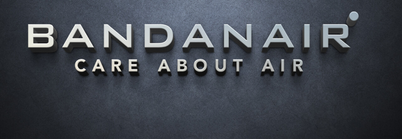 Bandanair 3D chrome metal logo
