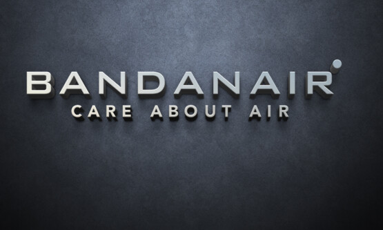 Bandanair 3D chrome metal logo