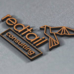 redtail brand design on 3d logo