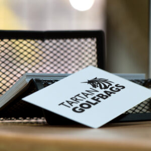 tartan golfbags logo on card