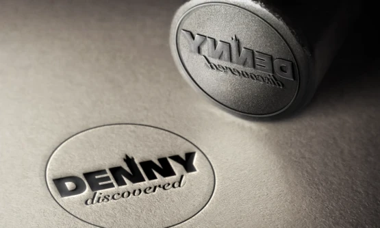 Harnessing Place Brand Value Denny Discovered Metal stamp logo