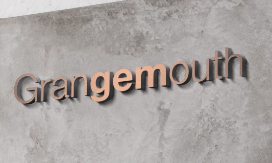 Harnessing Place Brand Value Grangemouth town signage copper metal logo logo