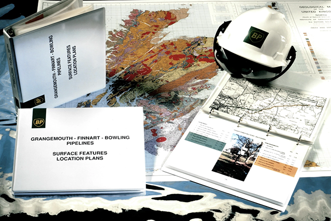 BP Grangemouth surface features location plans binder
