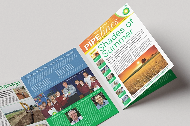 BP Summer A4 four page newsletter marketing strategy design