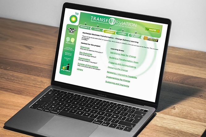 BP Operations Excellence Transformation online strategy and website design