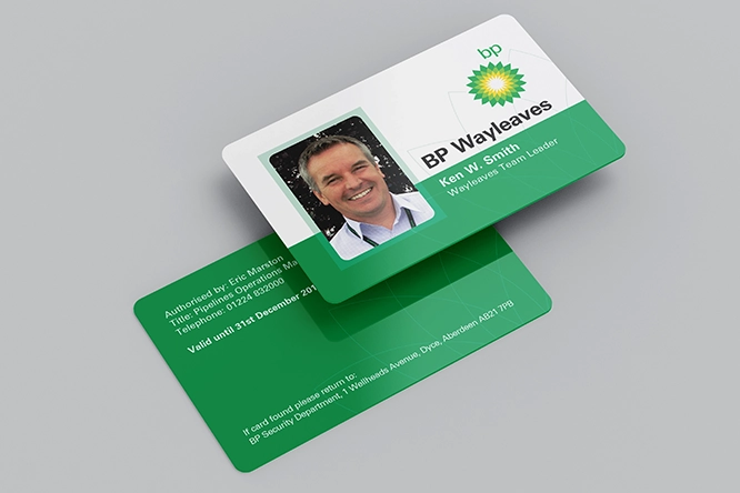 BP Wayleaves Team personnel identification card design